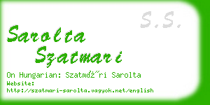 sarolta szatmari business card